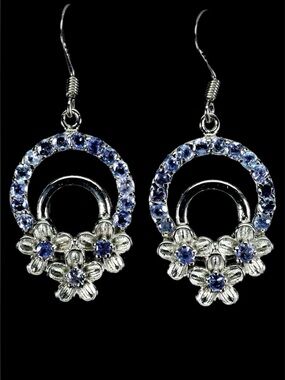 Rare, Exquisite Genuine Tanzanite Earrings
